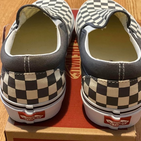 Vans Checkerboard Slip-On Shoes VN0A4BV3TB5 Pewter - Picture 4 of 6